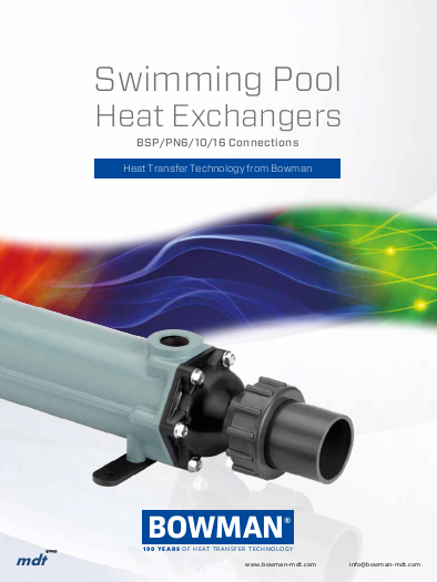 Swimming pool heat exchangers detailed booklet
